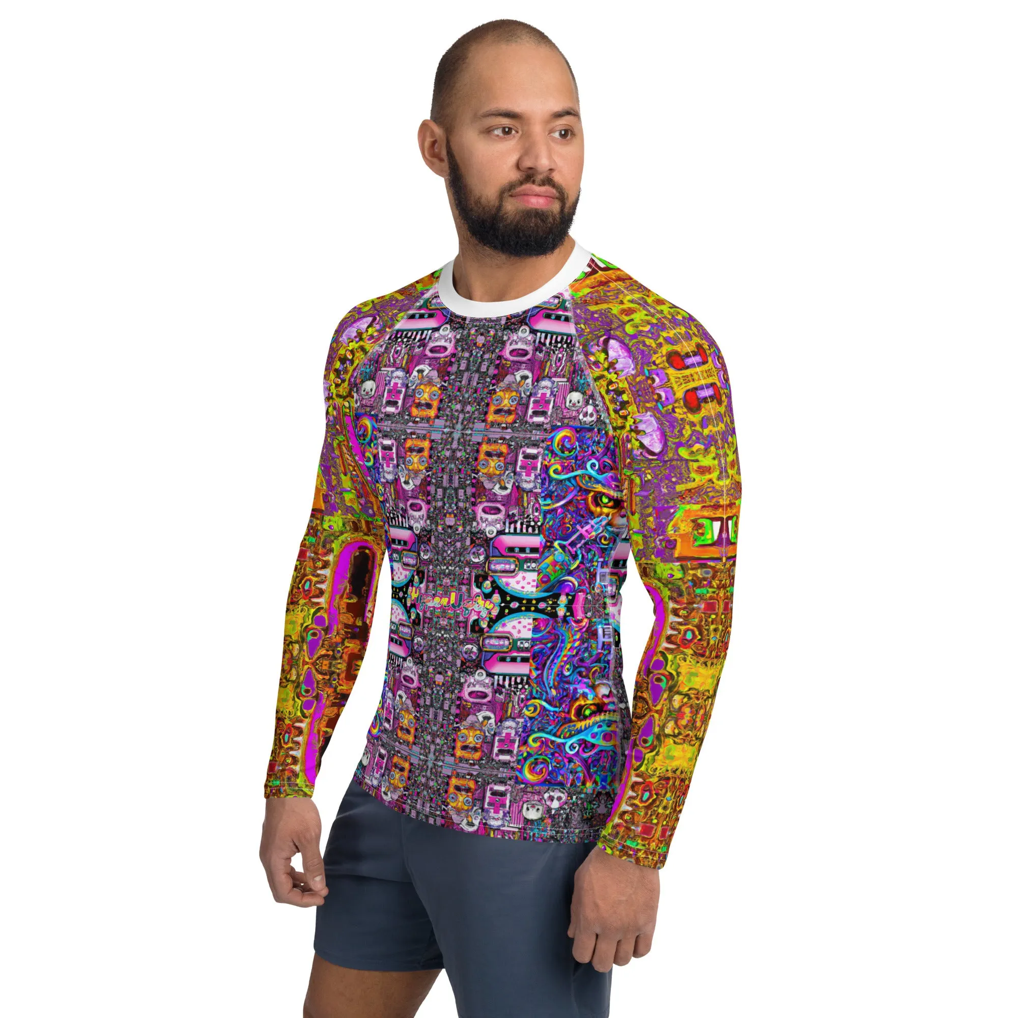 1 Men's Rash Guard - Curious Boogie Person