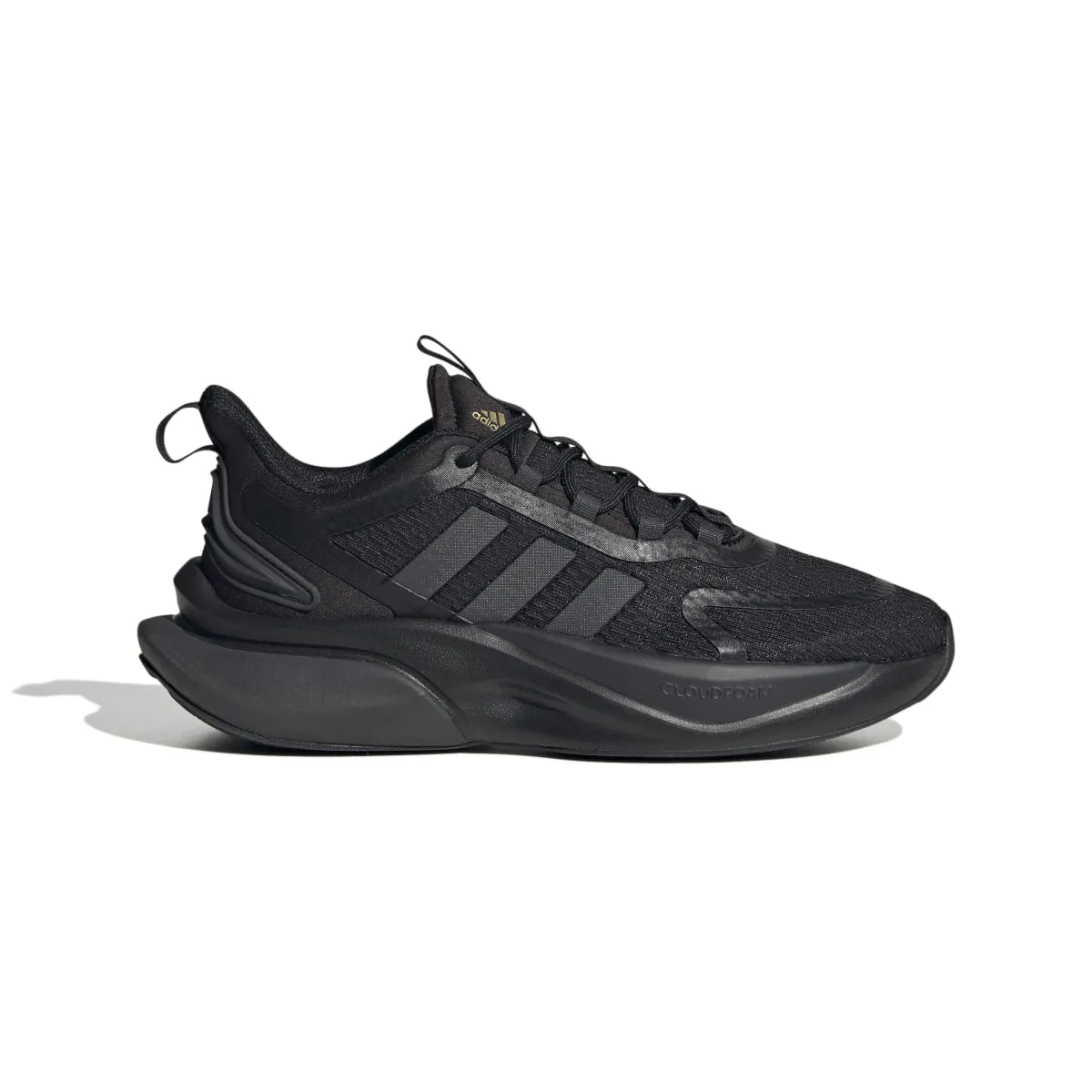 ADIDAS HP6149 ALPHABOUNCE  WMN'S (Medium) Black/Carbon/Gold Mesh Running Shoes