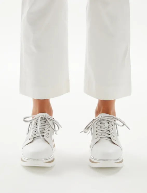 Alfie & Evie 'Hosting' Platform Leather Sneaker - White