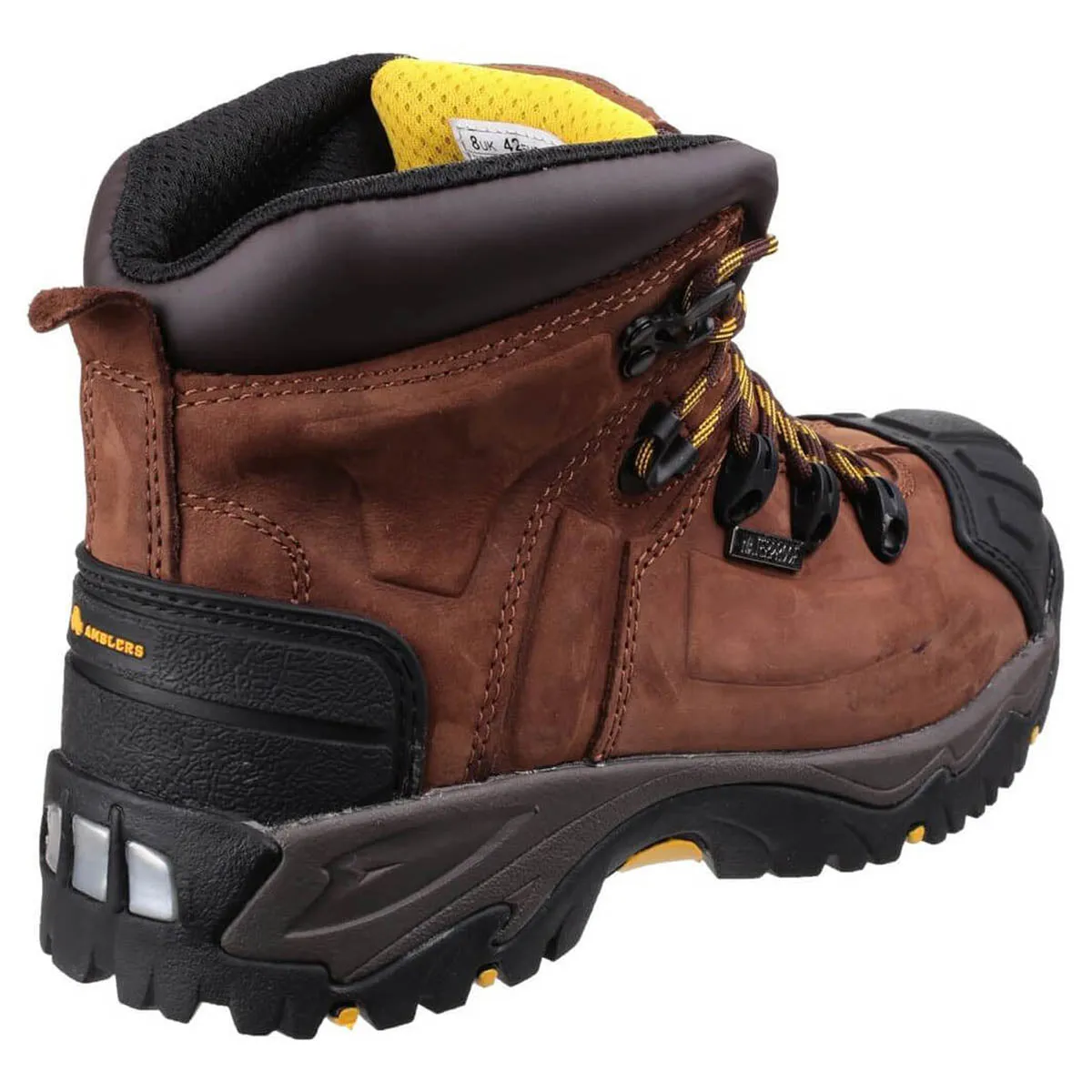 Amblers Safety Boots Mens Standard Fit Brown Waterproof Slip Resistance Size 14