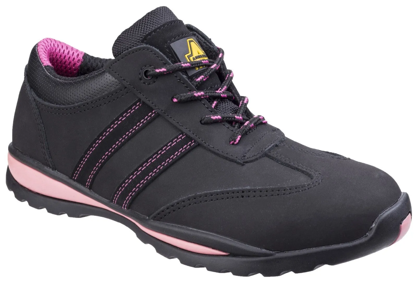 Amblers Safety FS47 Safety Trainer S1 Black/Pink