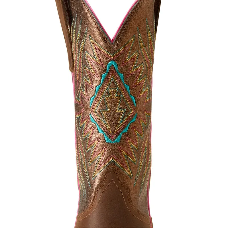 Ariat Women's Ridgeback Distressed Tan Square Toe Western Boots 10047059