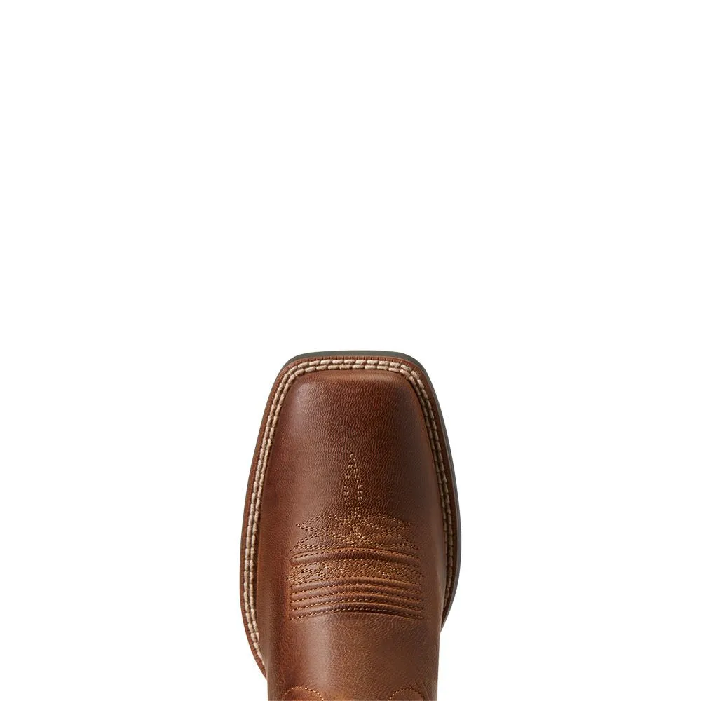 'Ariat' Women's Round Up StretchFit Square Toe - Sassy Brown / Metallic Navy