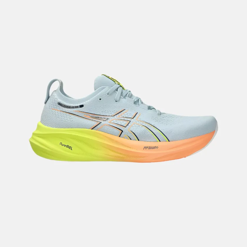 Asics Gel-Nimbus 26 Paris Men's Running Shoes - Cool Grey/Safety Yellow