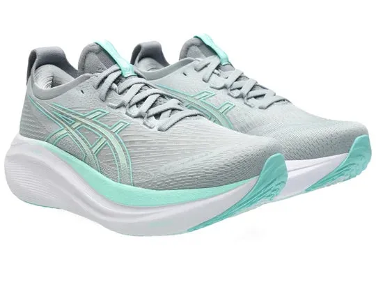 Asics | Gel-Nimbus 27 | Women's | Piedmont Grey/Illuminate Mint