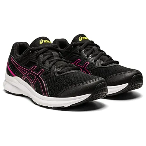 ASICS Women's Jolt 3 Running Shoes, 7.5, Black/HOT Pink