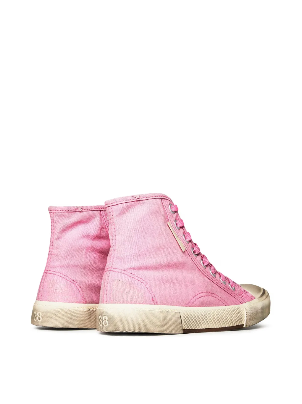 BALENCIAGA High-Top Destroyed Fabric Sneakers for Women