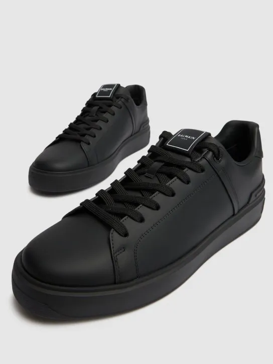 Balmain   B Court leather low top sneakers 