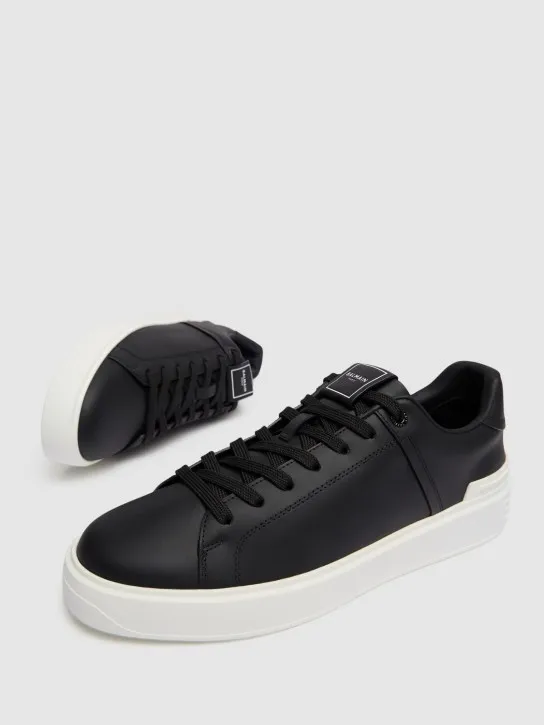 Balmain   B Court leather low top sneakers 