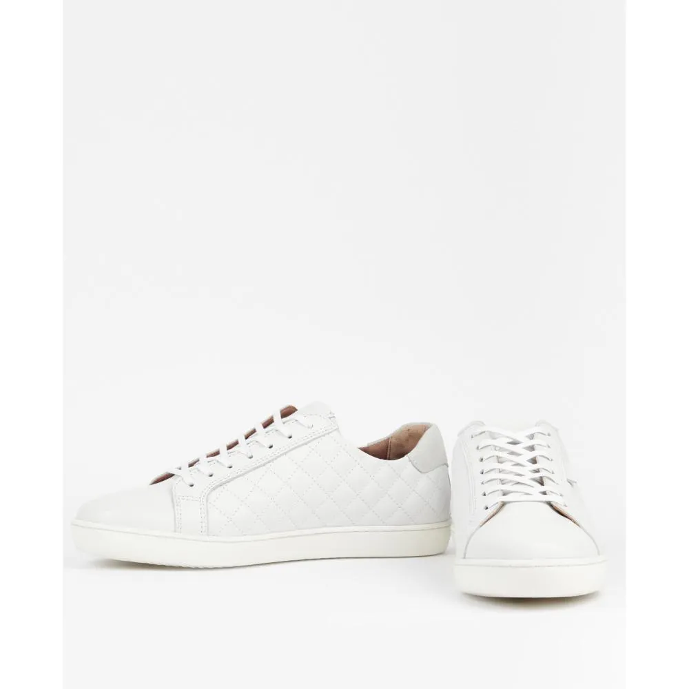 Barbour Bridget Ladies Leather Trainers - White