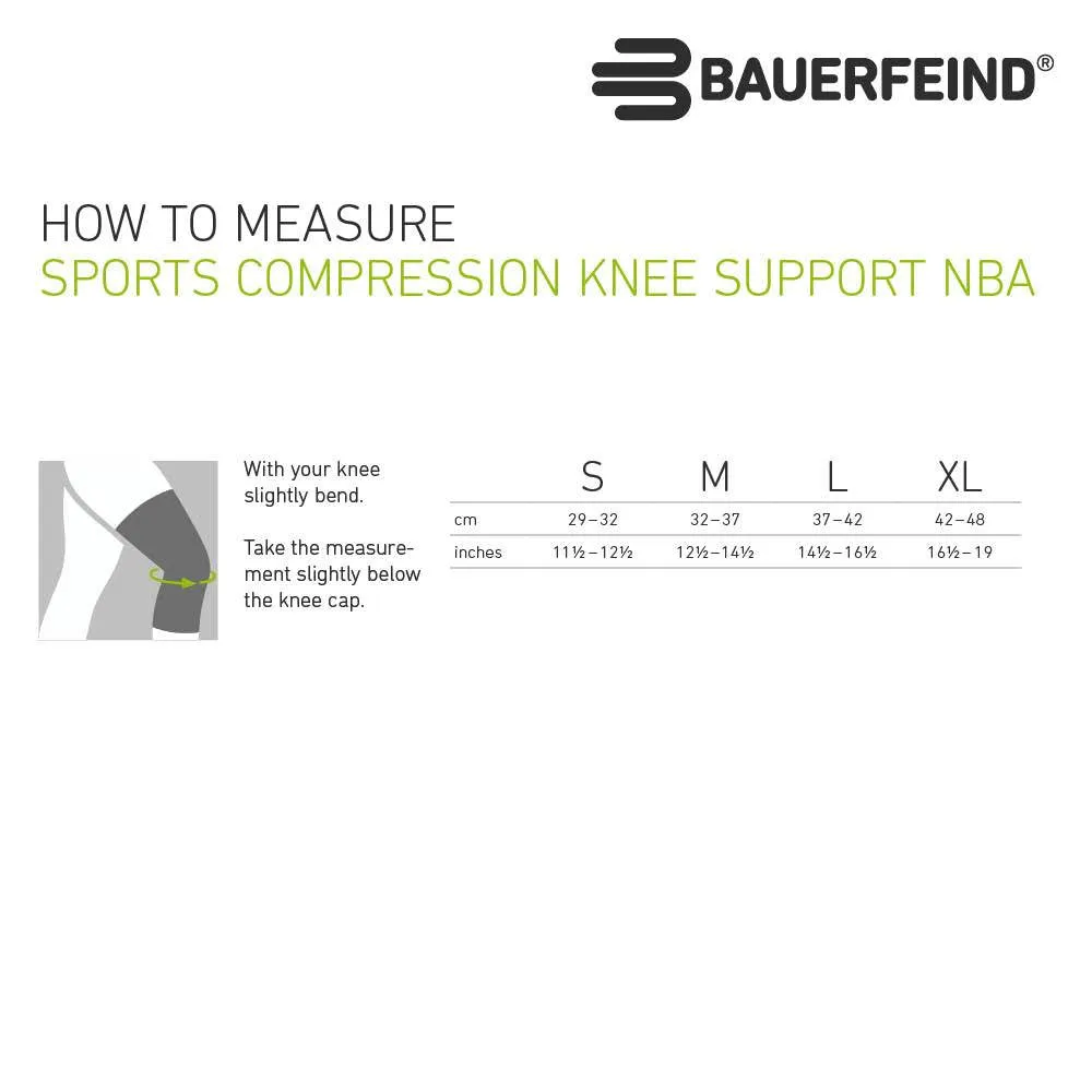 Bauerfeind Sports Compression Knee Support - NBA Team Editions - Lakers - Warriors - Celtics - Mavericks