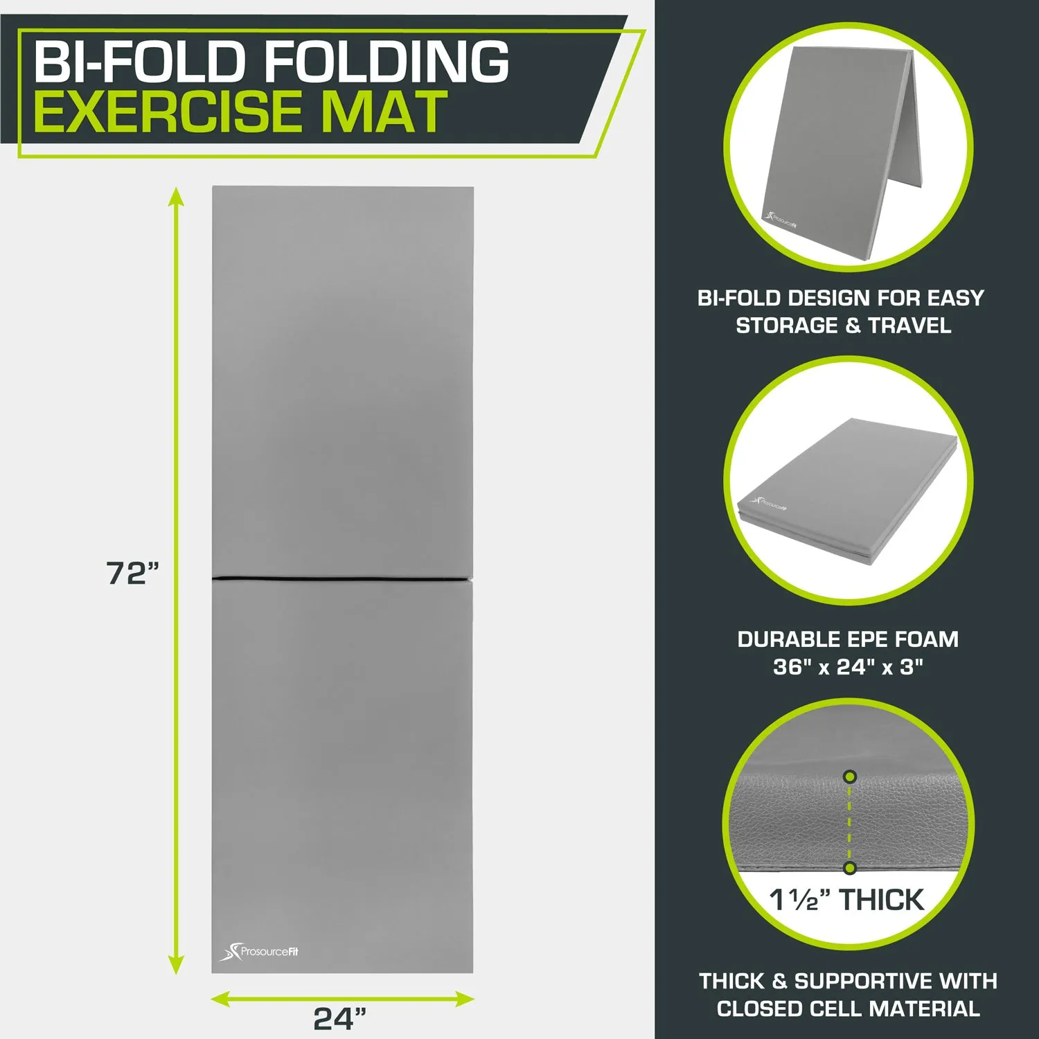 Bi-Fold Folding Exercise Mat