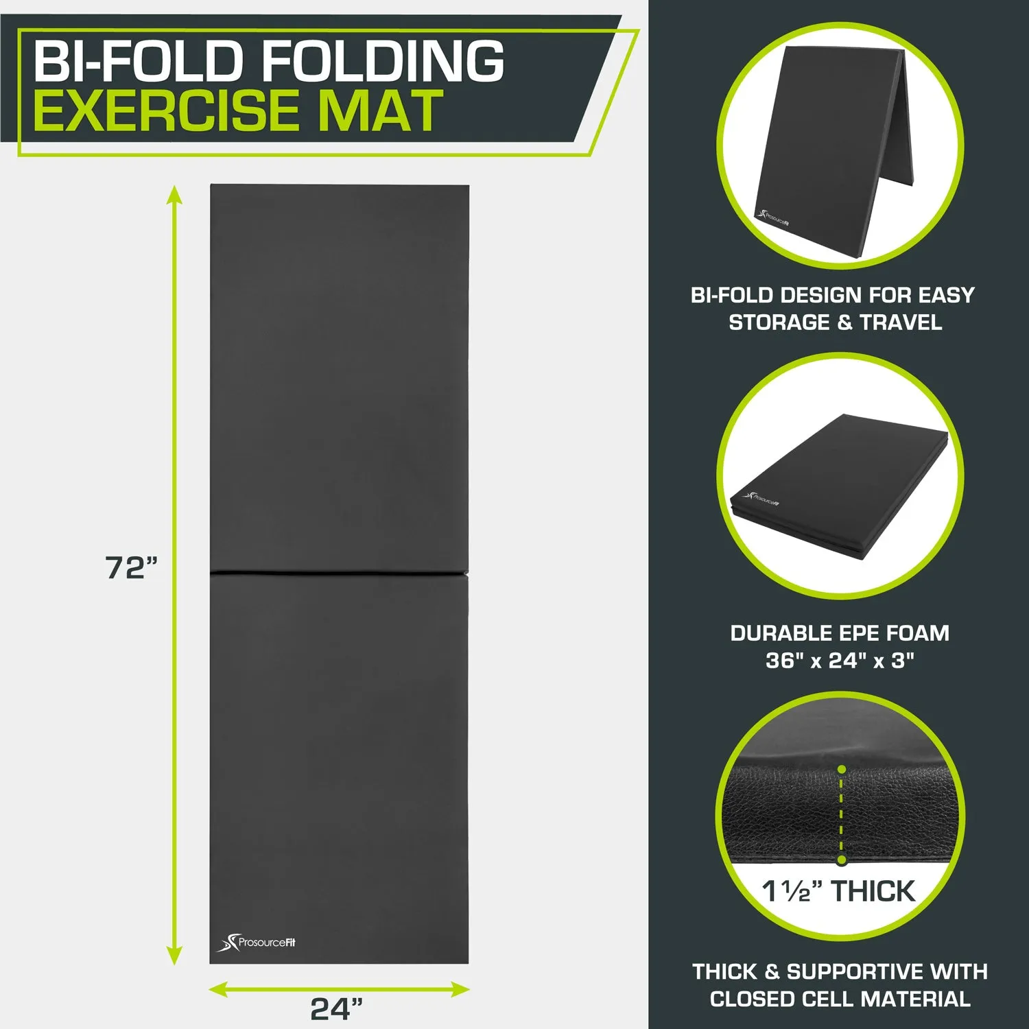 Bi-Fold Folding Exercise Mat