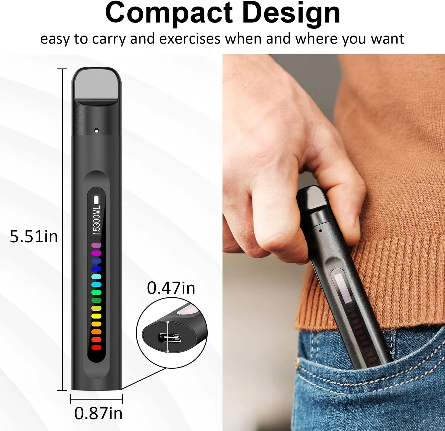 Breathing Exercise Device Compact Guided Portable Breathing Trainer with Real-time Result Display