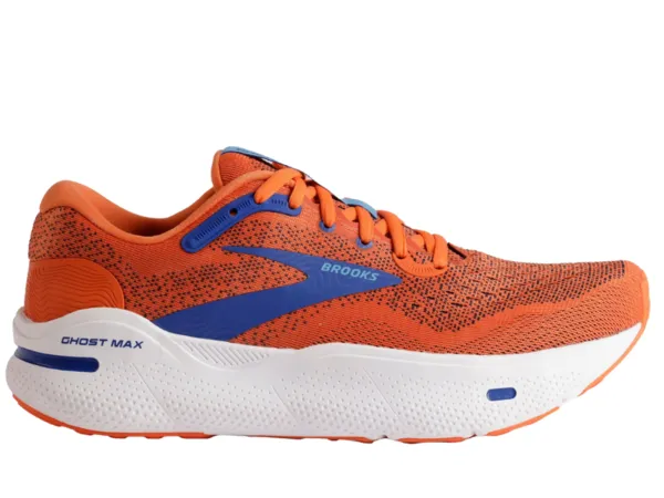 Brooks Ghost Max Mens Running Shoe (Red Orange/Black /Surf The Web)