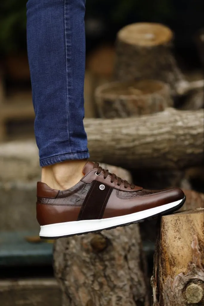 Brown Mid Top Sneakers for Men | GentWith.com