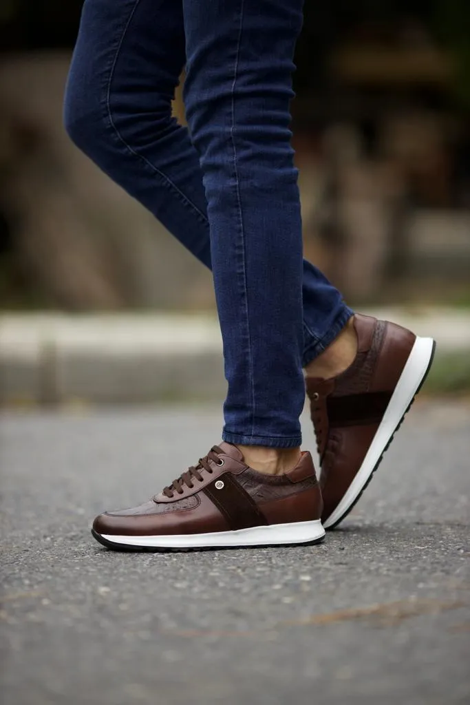 Brown Mid Top Sneakers for Men | GentWith.com