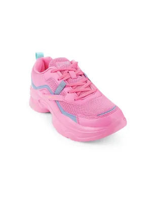 Campus Women Pink Mesh Running Lace Up Shoes