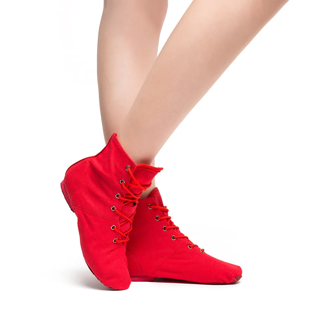 Canvas Girl's Jazz Dance Boots Women Dance Ankle Boots