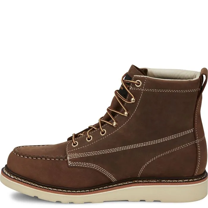 Chippewa Men's Edge Walker 6" Steel Toe Lace Up Work Boot -Brown- ED5321