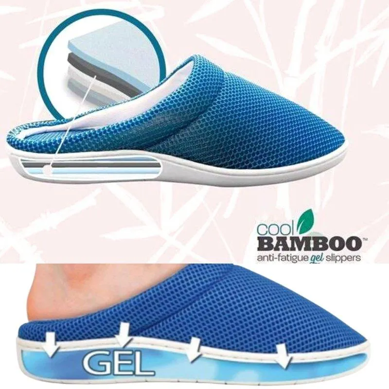 Comfy Bamboo Anti Fatigue Gel Diabetic Slippers