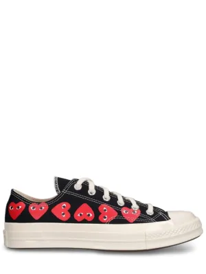 Comme des Garçons Play   Converse canvas low top sneakers 