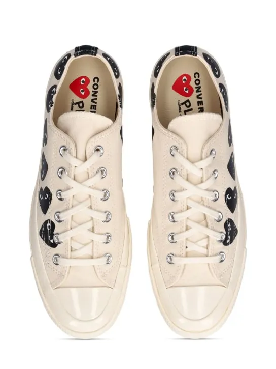 Comme des Garçons Play   Converse canvas low top sneakers 