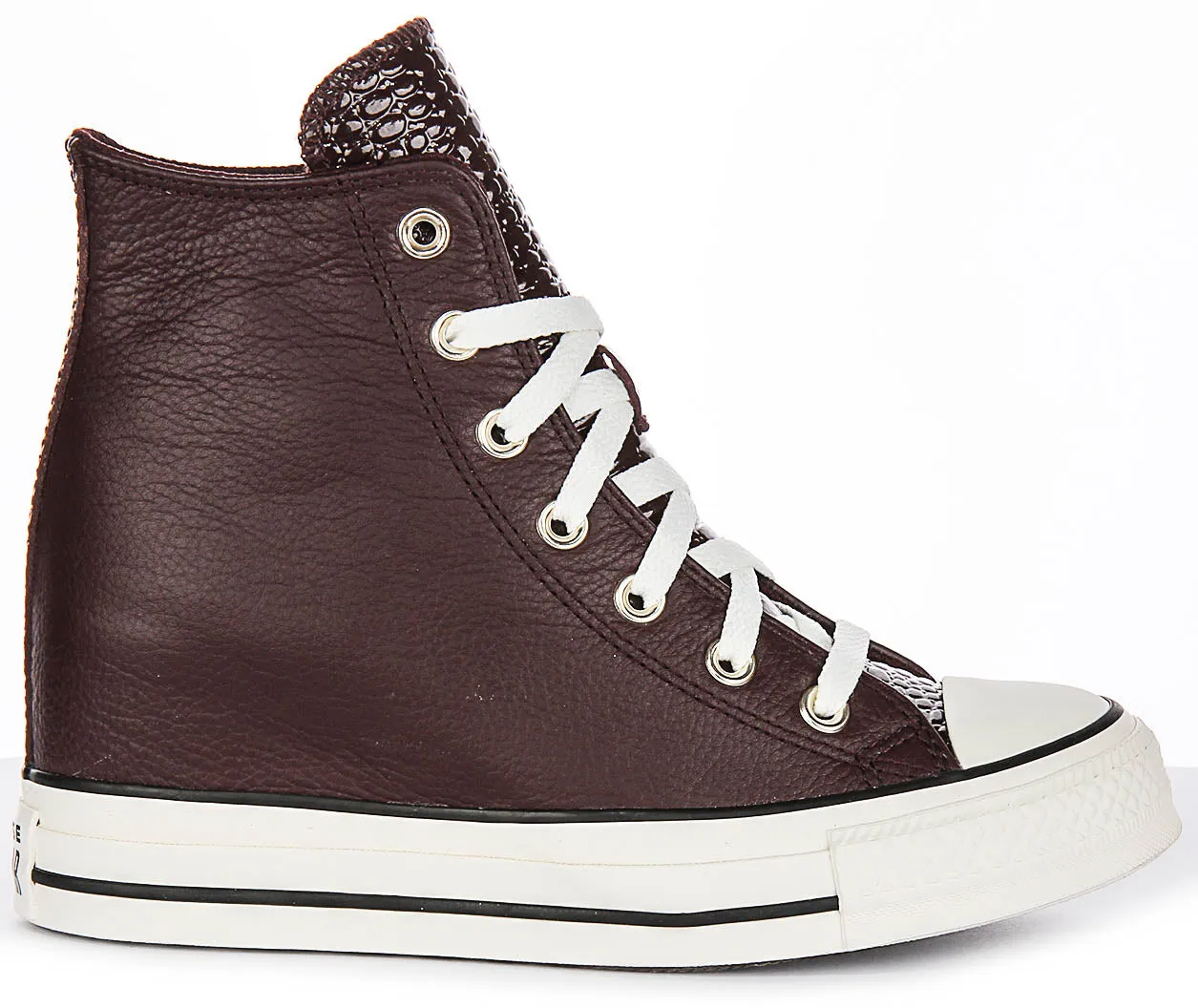 Converse All Star A12349C Wedge In Burgundy Leather