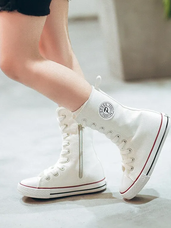 Cool Girl High-Top Canvas Sneakers By Liv and Mia