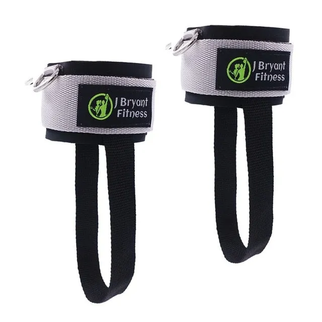 D-Ring Ankle Straps with Pedal Rope Achilles Tendon Support for Cable Machines Glute Leg Workout