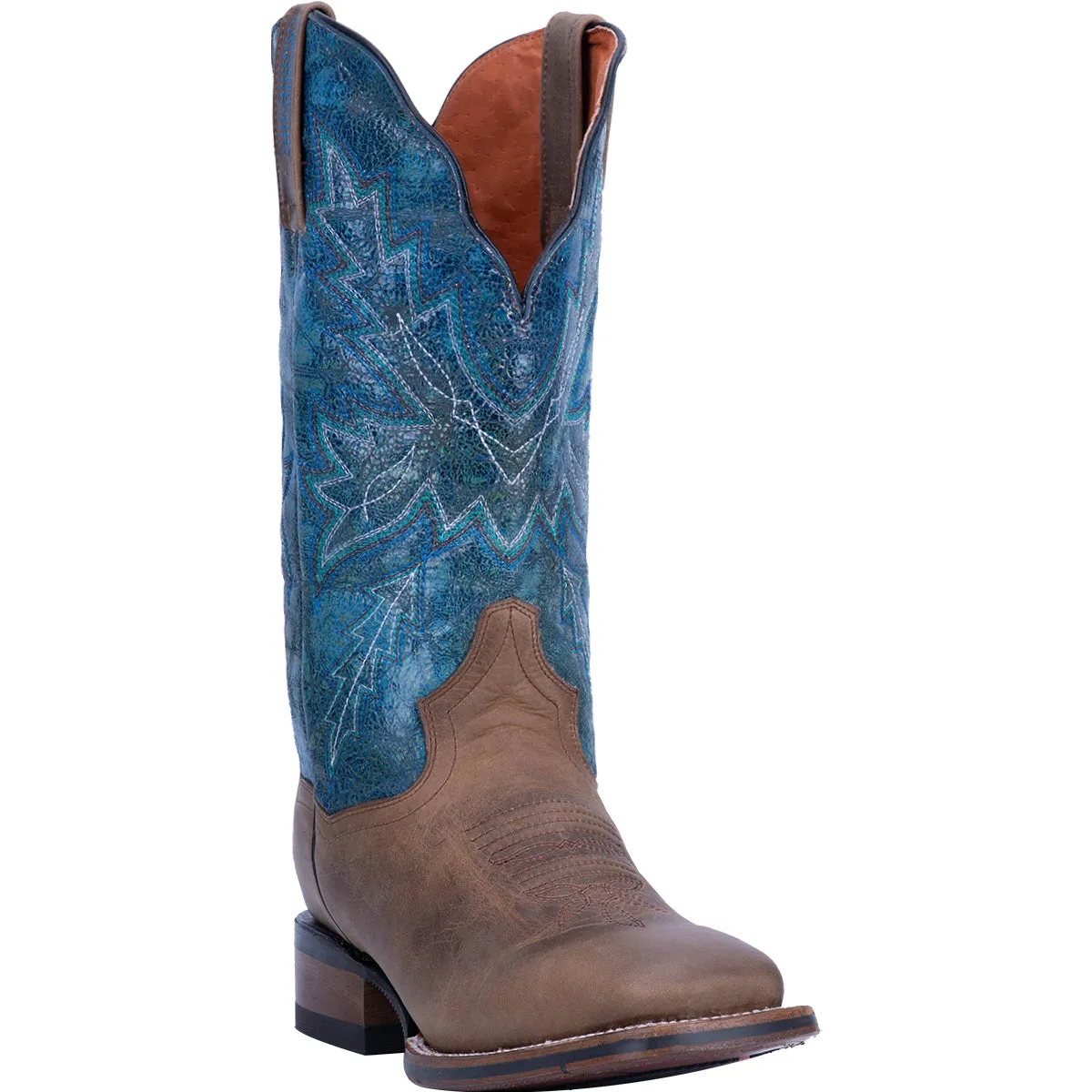 'Dan Post' Women's 12" Pasadena Western Square Toe - Sand / Blue