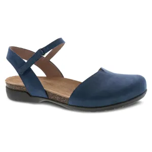 Dansko Women's Rowan Sandal - Navy Milled Nubuck