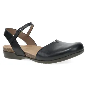 Dansko Women's Rowan Waxy Burnished Mary Jane - Black