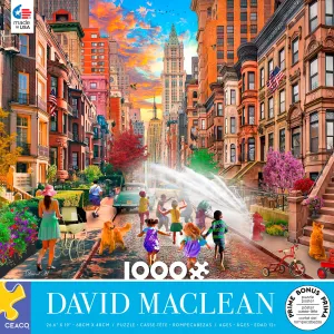 David Maclean - Hot Summer Days NYC- 1000 Piece Puzzle