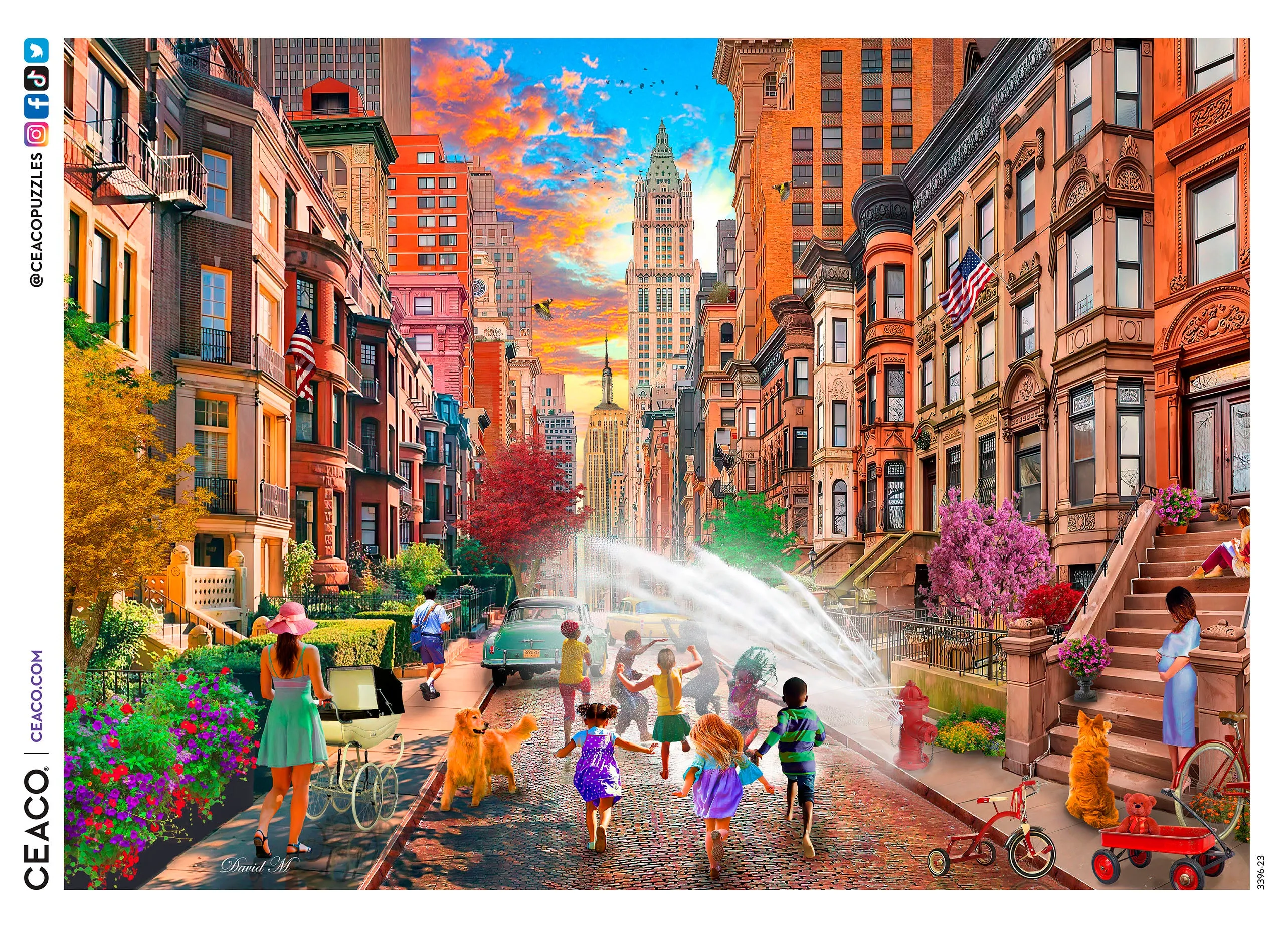 David Maclean - Hot Summer Days NYC- 1000 Piece Puzzle