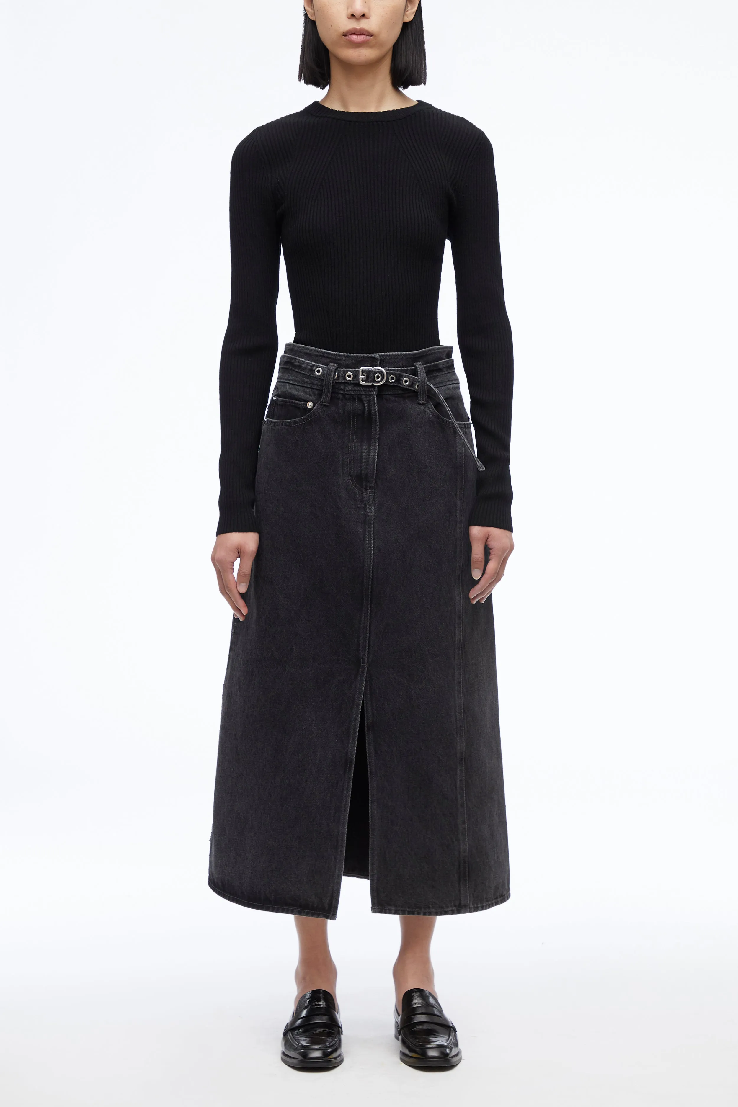 Denim A-Line Skirt