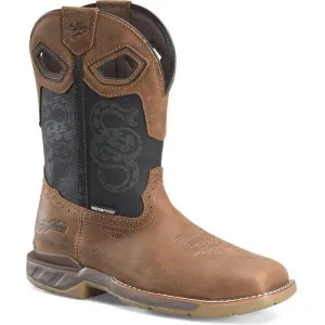 Double H Men's Phantom Rider Serpentine 11" CT Waterproof Western Work Boot -Black- PH5007