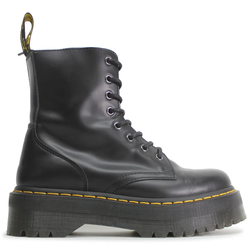 Dr. Martens Jadon Black Unisex Leather Mid-calf 8-eye Boots - UK 7