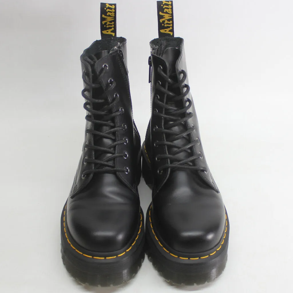 Dr. Martens Jadon Black Unisex Leather Mid-calf 8-eye Boots - UK 7