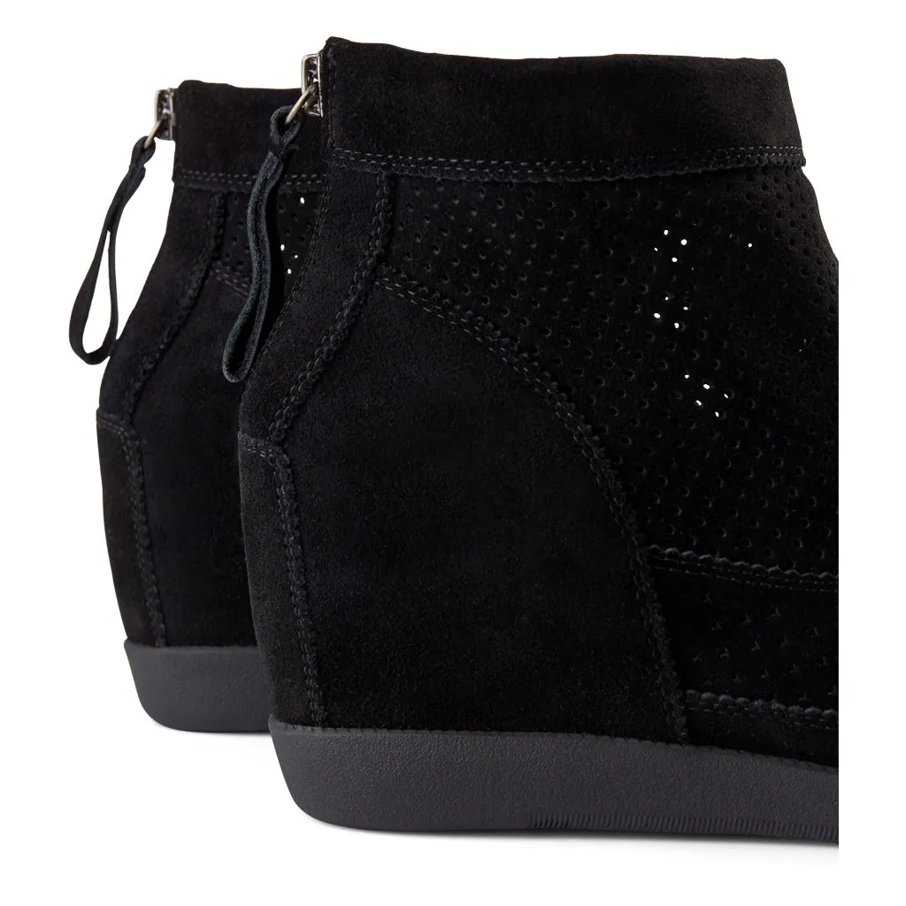 Emmy Suede Wedge - BLACK / BLACK