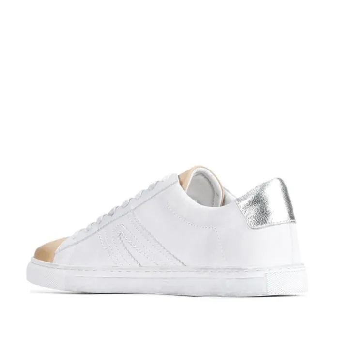 EOS Burn Womens Leather Sneaker White/Tan