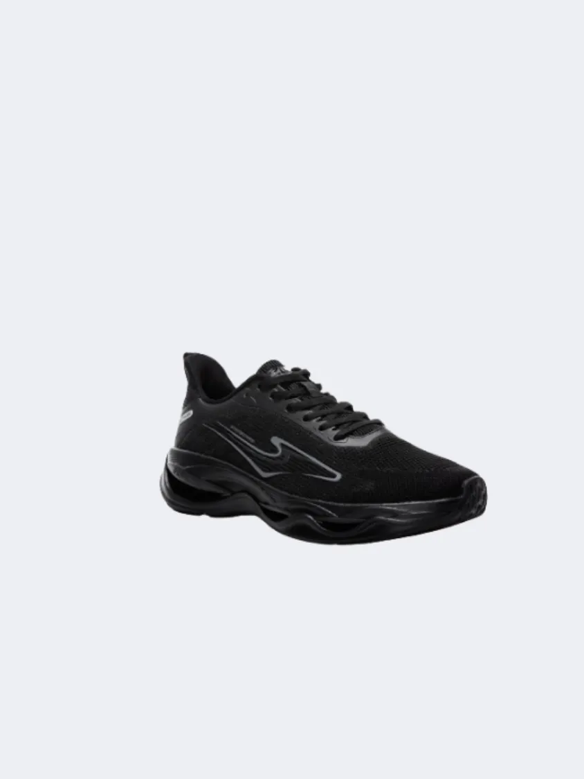 Erke Cushioning Men Running Shoes Black Charcoal