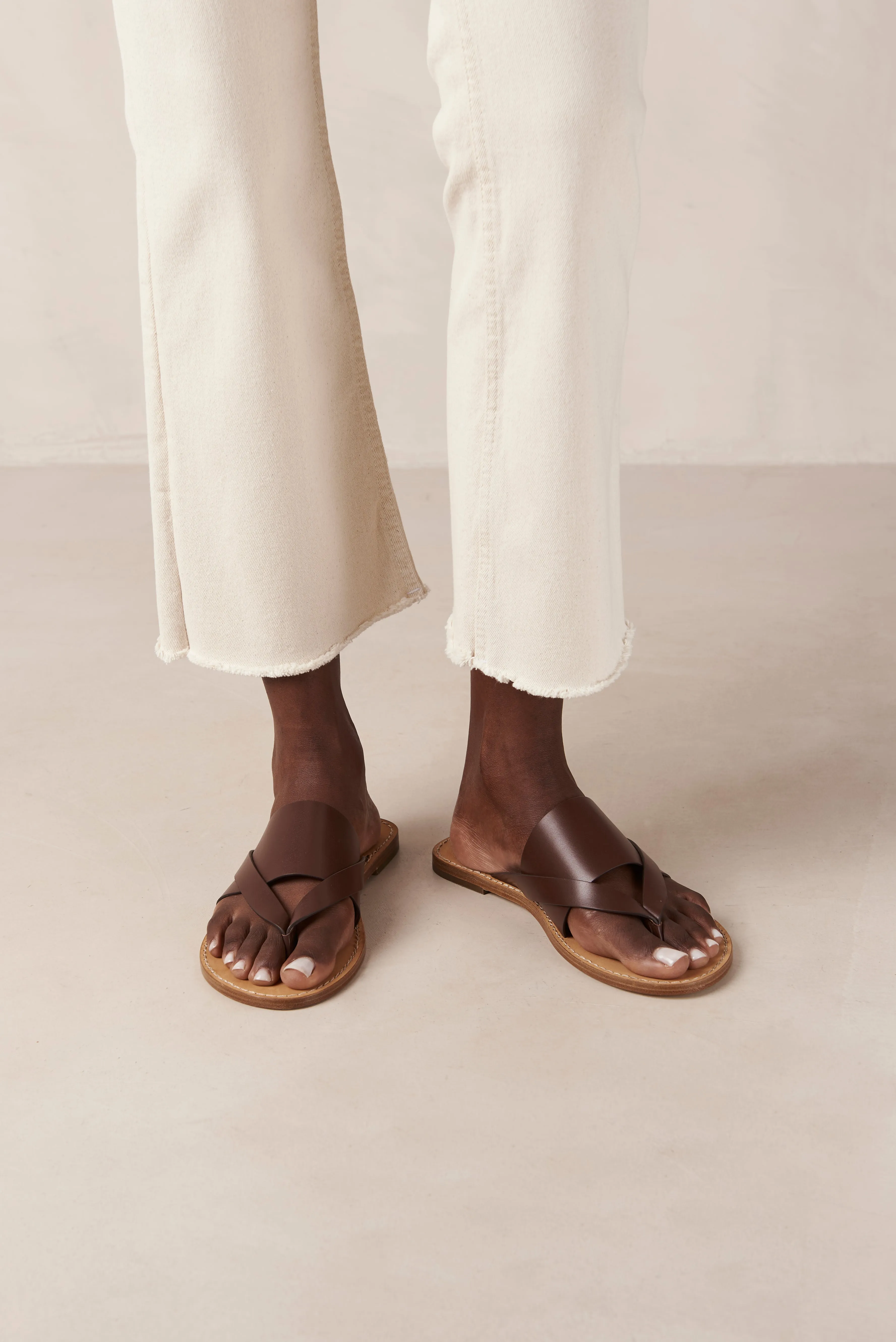 Eugene Sandals - Brown Leather