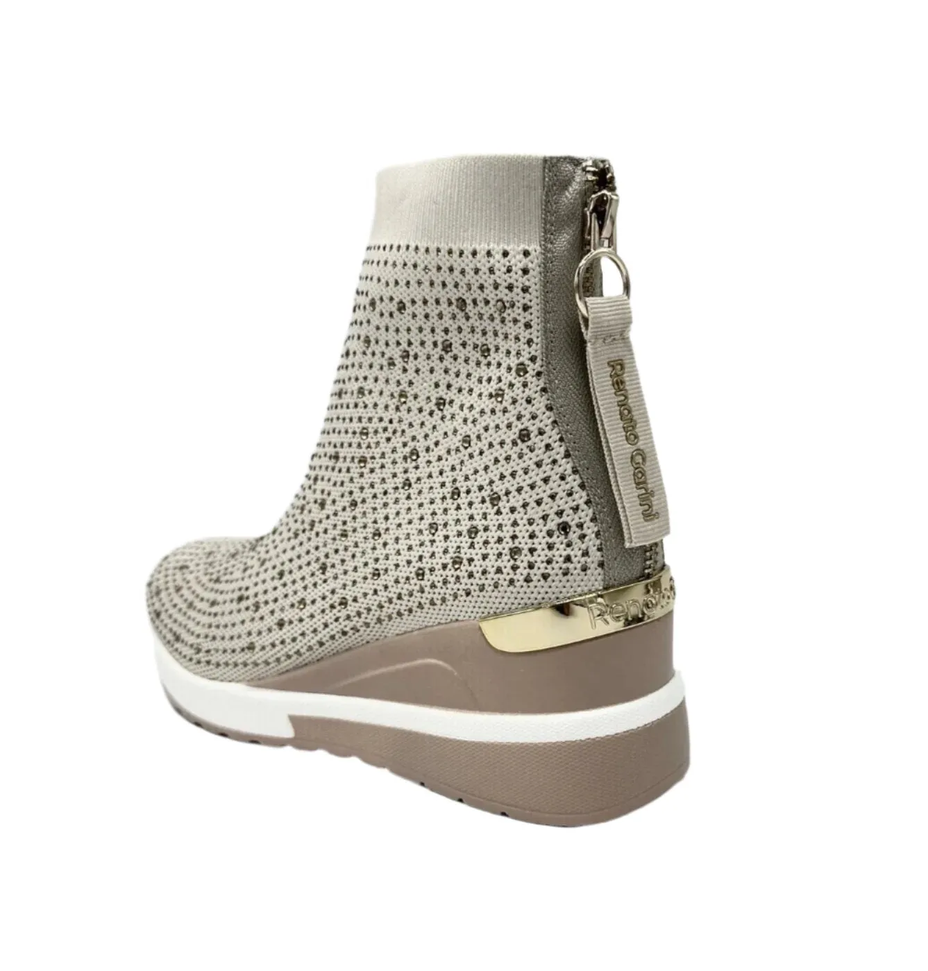 EXE 34-210B High Zip Sneaker w Stones