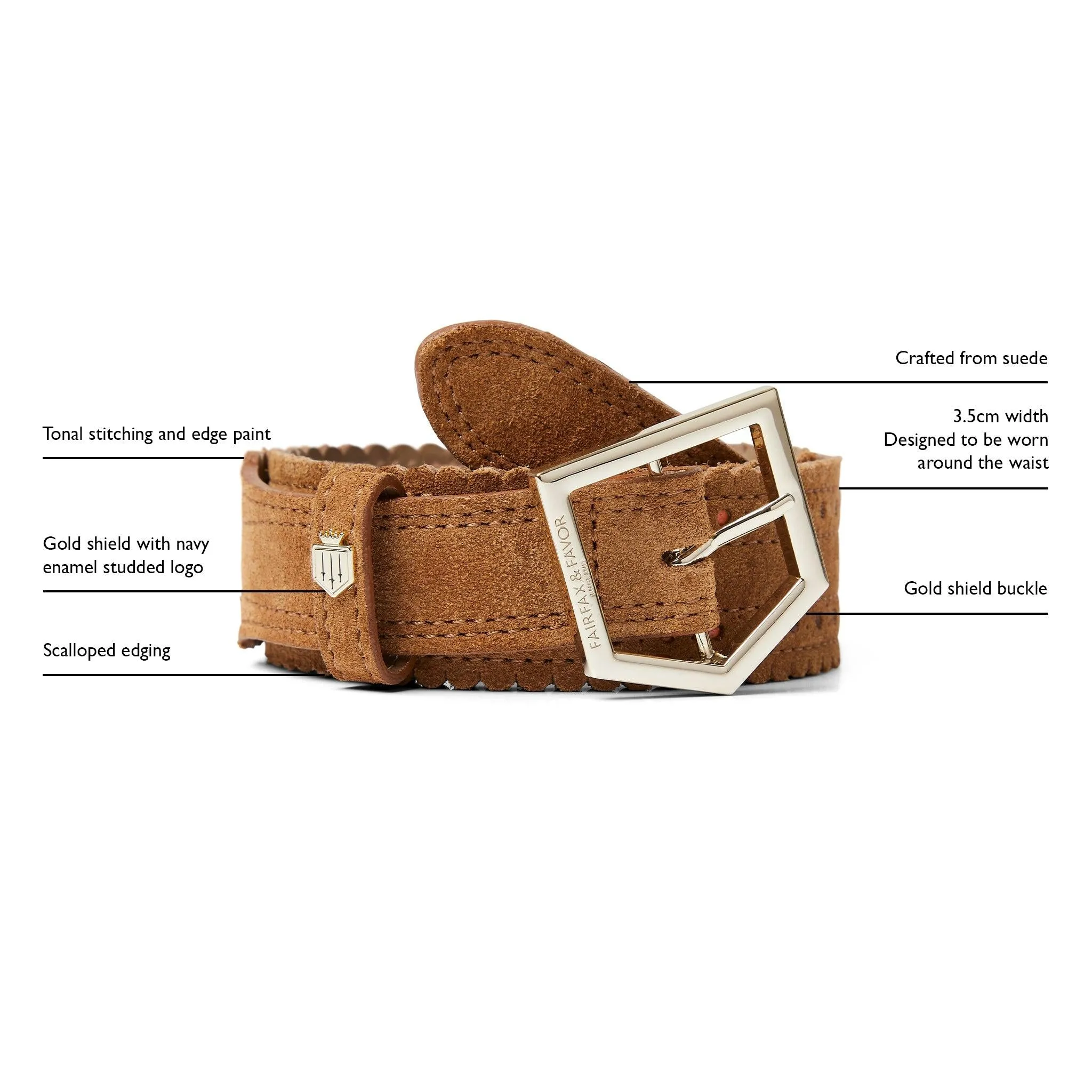 Fairfax & Favor Regina Ladies Belt - Tan