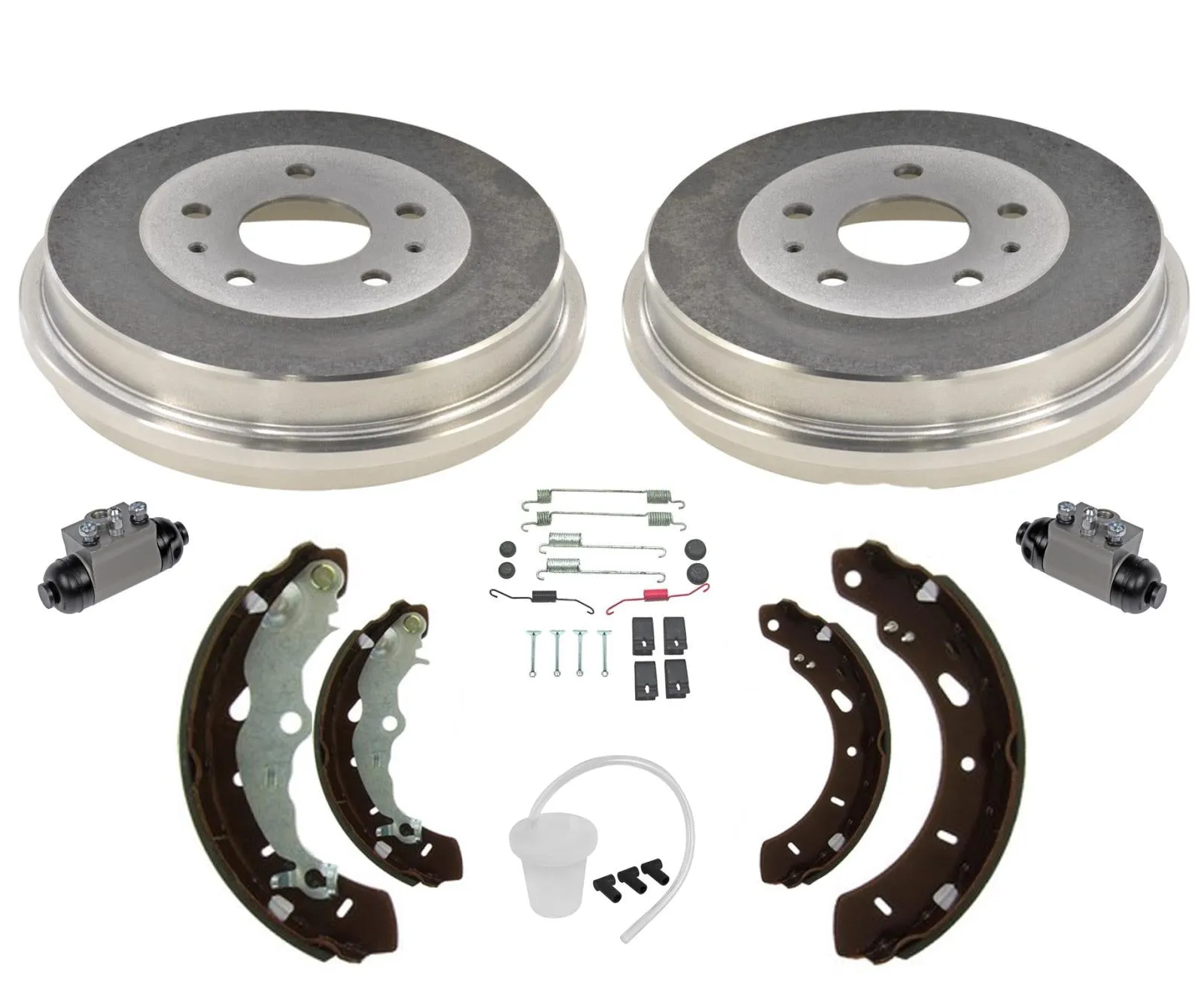 For 2012-2018 Ford Focus S SE Rear Drums Brake Shoes Wheel Cylinders Hardware