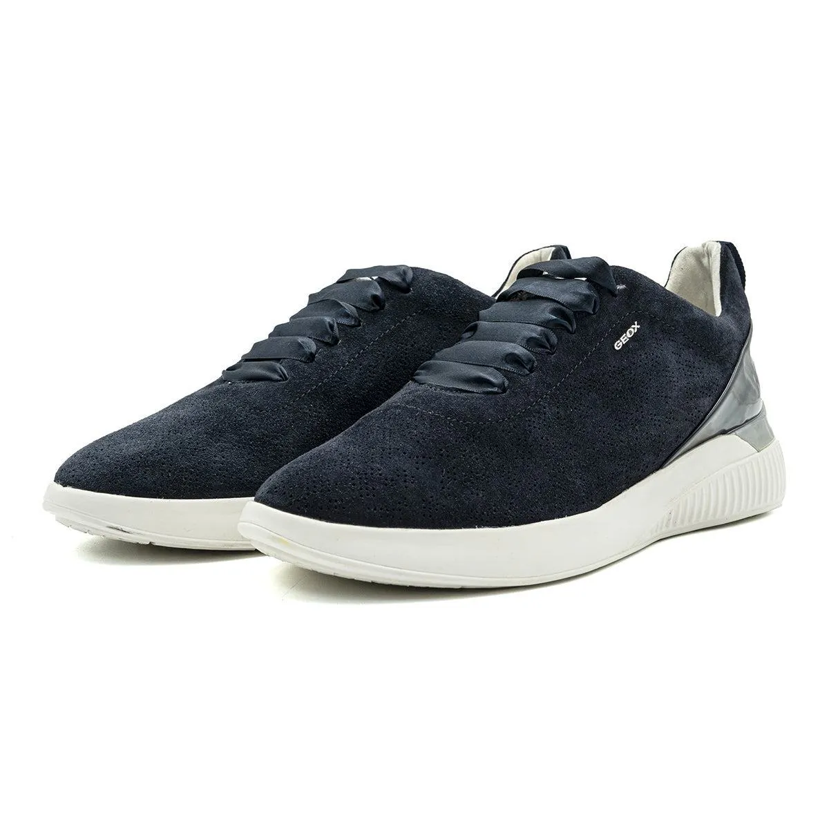 Geox Low-Top Sneakers Suede Blue Colour For Men