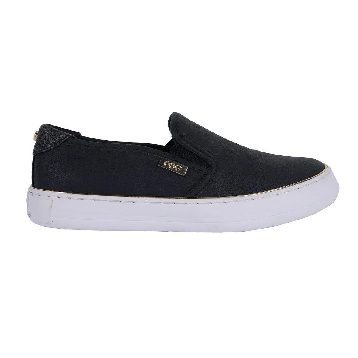 Guess Gbg Los Angeles Gollys Low-Top Sneakers Leather Black Colour For Women