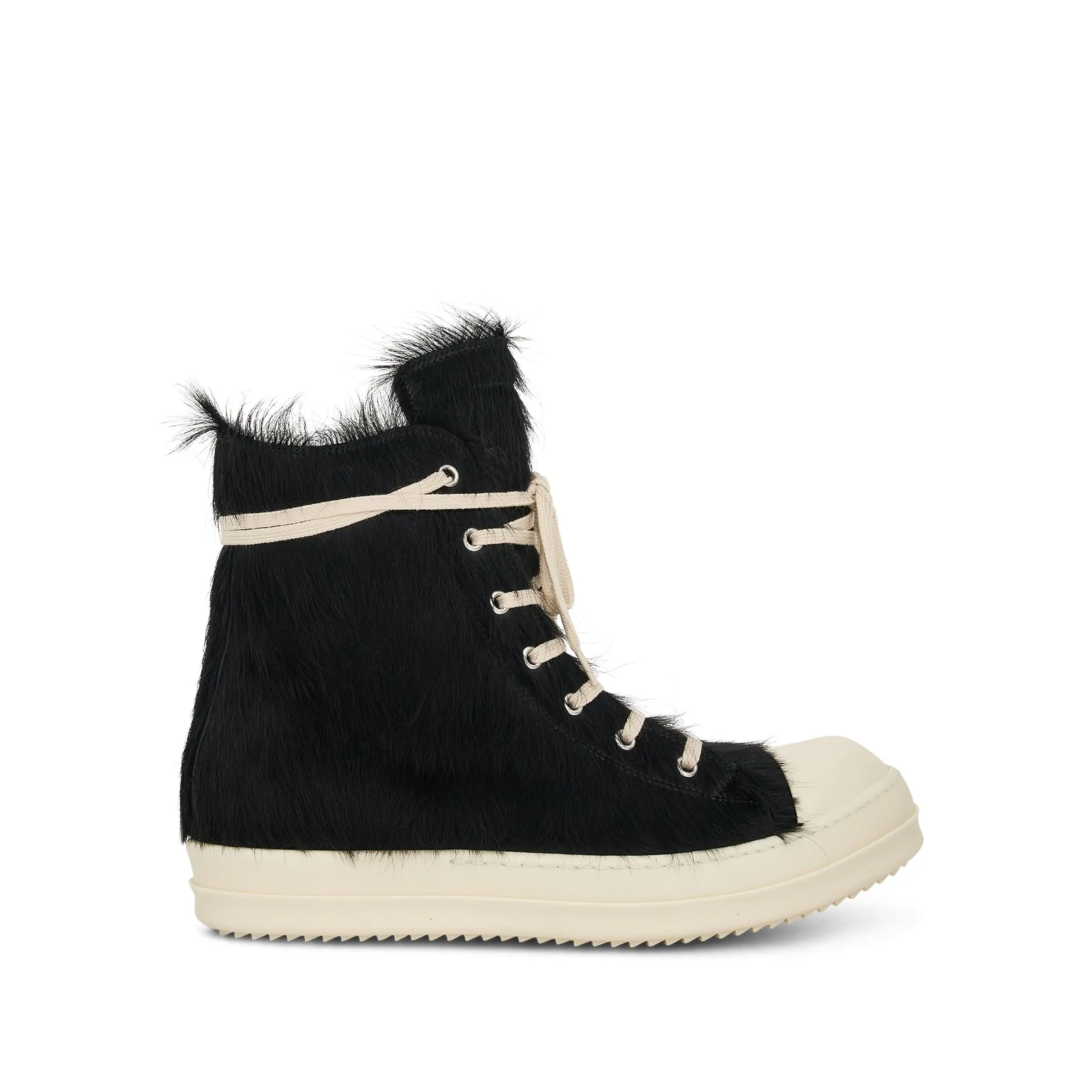 High Fur Sneaker in Black/Milk