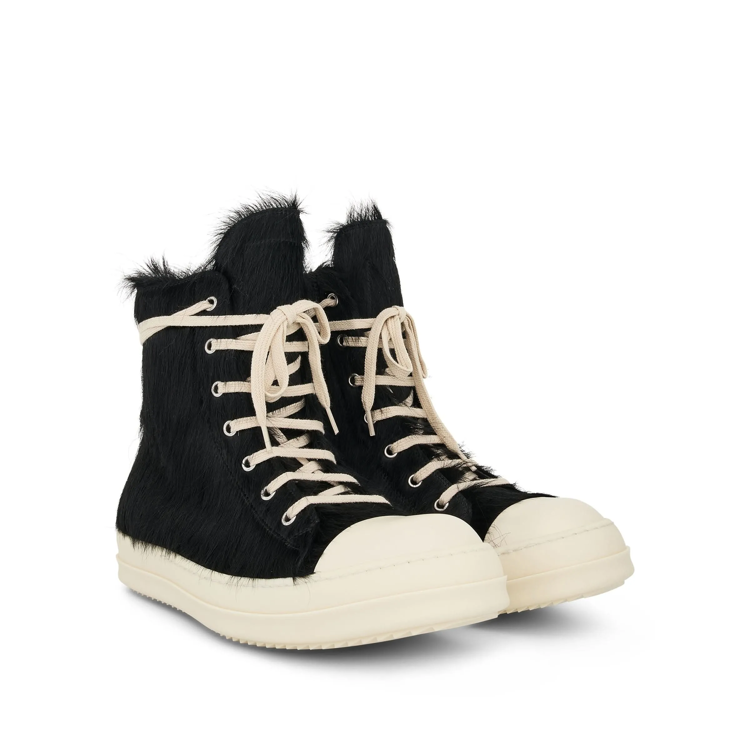 High Fur Sneaker in Black/Milk